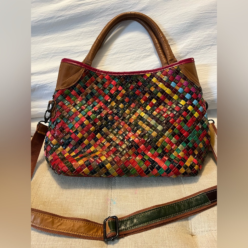 Multi Color Leather L’Artiste Hobo Bag